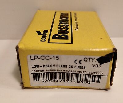 Bussmann LP-CC-15 150 V DC / 600 V AC 15 A Current-Limiting Time-Delay Fuses