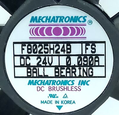 Mechatronics F8025H24B-FS 24 V DC 0.08 A Brushless Component Fan