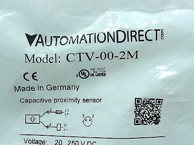 Automation Direct CTV-00-2M 20-250VDC/30-250VAC Capacitive Proximity Sensor