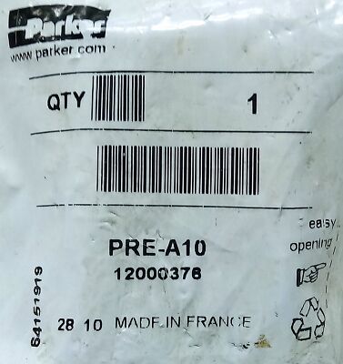 Parker PRE-A10 40-120 psi Pressure Switch w/ Manual Override