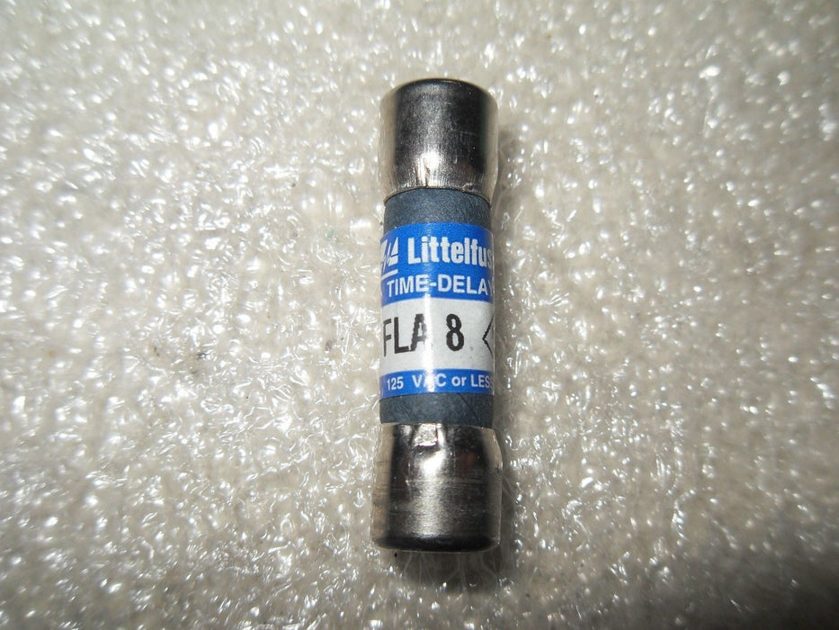 8 Littelfuse FLA-8 125VAC 8A Time Delay Fuses