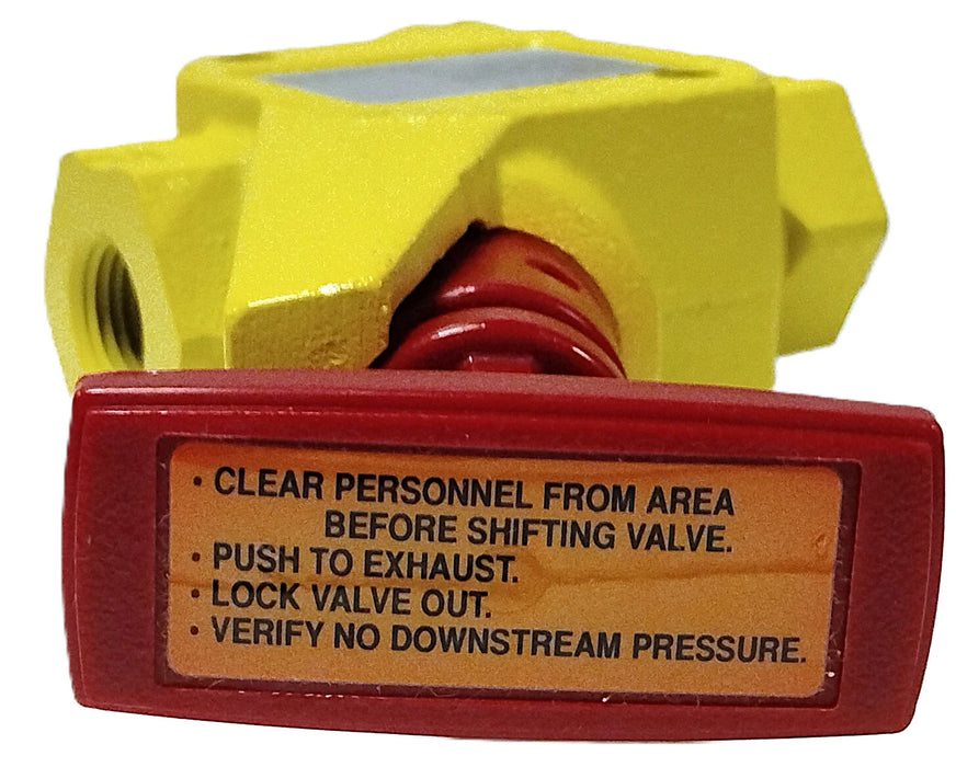 Parker LV4N6B 300 psi 1/2" NPT Push/Pull Lockable Safety Air Control Valve