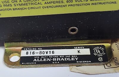 Allen-Bradley 816-BOV16 Ser K NEMA Size 1 Overload Protection Relay