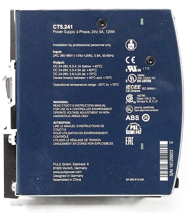 PULS CT5.241 3-Phase 24 V 5 A 120 W Power Supply