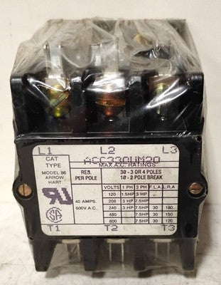 Arrow Hart ACC330UM20 110/120 V AC 30/40 A 3 P Magnetic Contactor