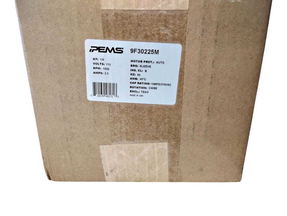 PEMS 9F30225M 115 V 2.5 A 1050 RPM 1/6 HP CWSE Modine OEM Replacement Motor