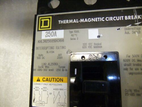 Square D Circuit Breaker 250A KHL3625025DC1616