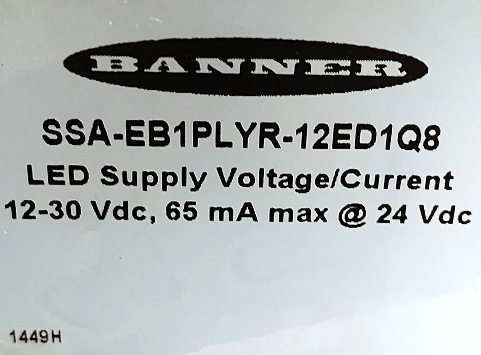 Banner Engineering SSA-EB1PLYR-12ED1Q8 Lighted Push-Twist-Pull Emergency Stop