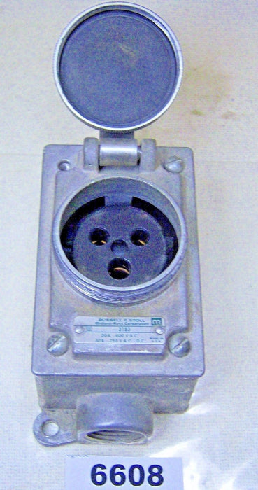 Russell Stoll Plug and Receptacle 3753 30A @250VAC 20-600VAC