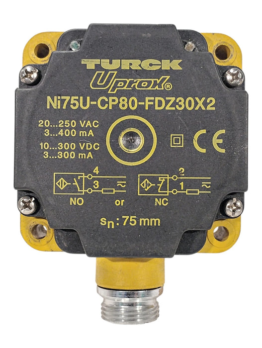Turck NI75U-CP80-FDZ30X2 20-250VAC/10-300VDC Inductive Proximity Sensor