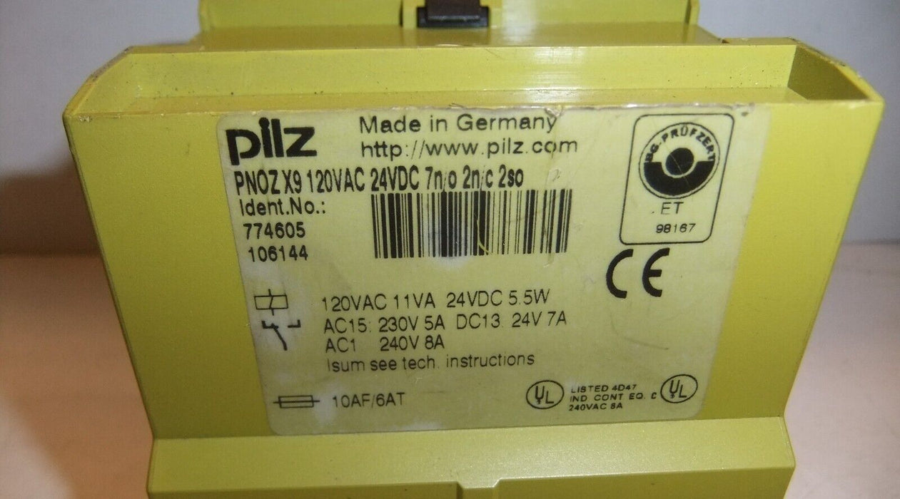 Pilz PNOZX9120VAC7N/O2N/C2SO Safety Relay