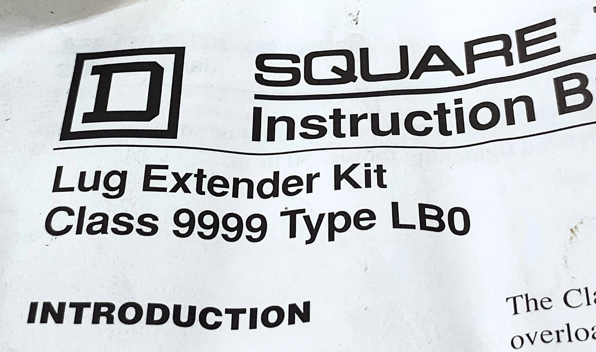 Square D 9999-LBO Lug Extender for MOTOR LOGIC Solid State Relay