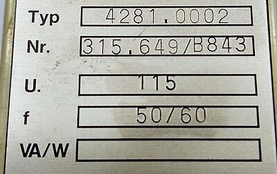 Grapha Electronic 4281.0002 115 V PLC Power Supply