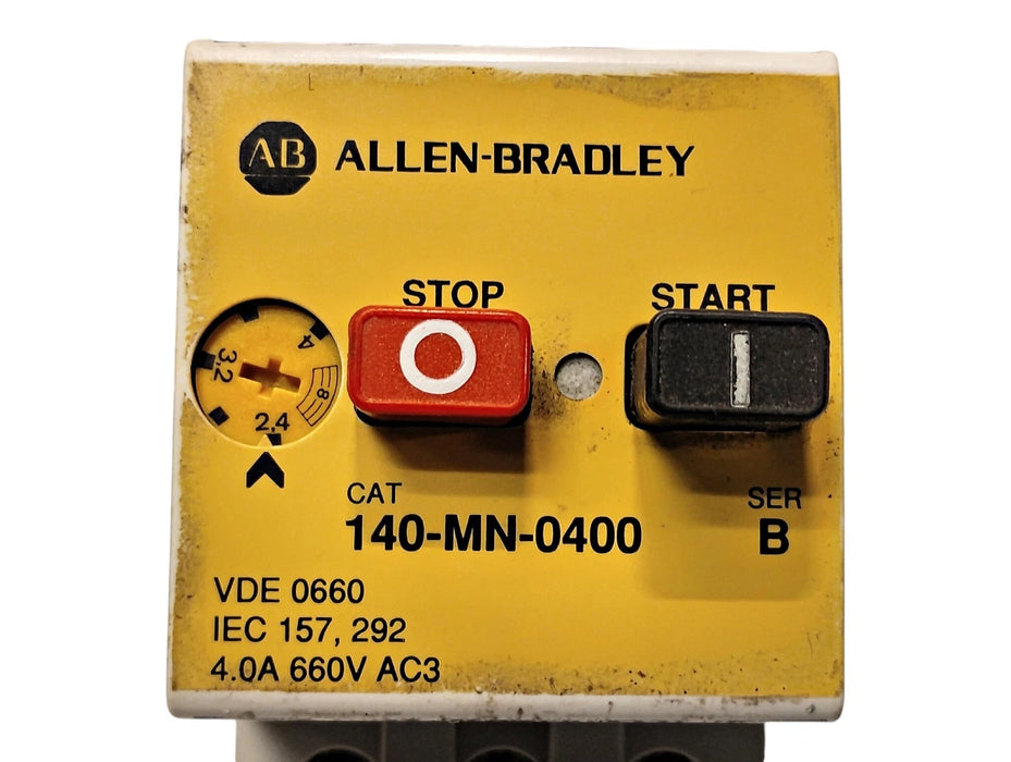 Allen-Bradley 140-MN-0400 Ser B 660 V AC 2.4-4.0 A Manual Starter