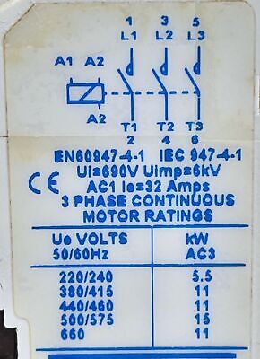 Eaton CE15EN3TZ Contactor with 24VAC 50/60Hz Coil
