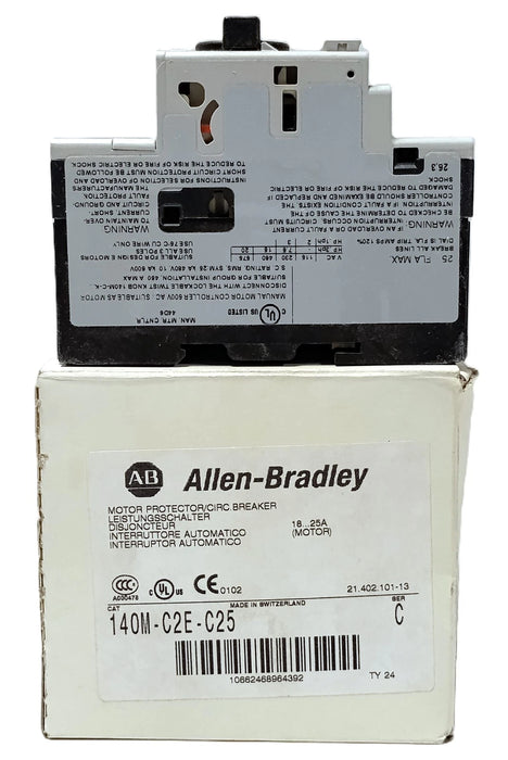 Allen-Bradley 140M-C2E-C25 18-25 A 3-Pole Motor Protector Circuit Breaker