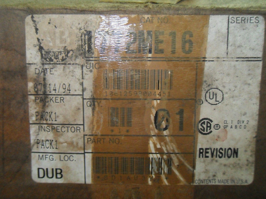 1 Allen-Bradley 1772-ME16 MEMORY MODULE