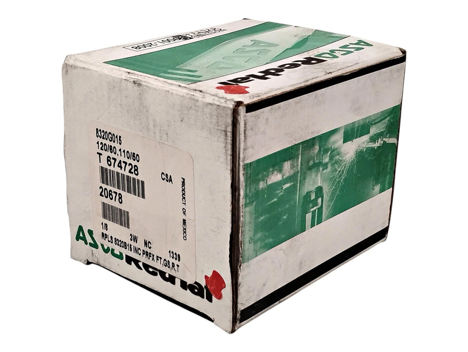 ASCO 8320G015 100 psi 1/8 in NPT 3-Way Solenoid Valve w/ 120 V AC Coil