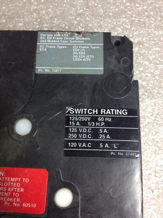 Siemens A01ED62 Auxiliary Switch for EC/ED Frame
