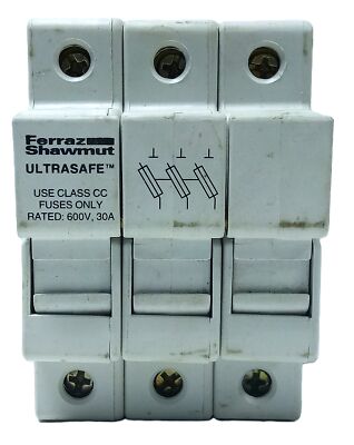 Ferraz Shawmut US-CC-3 ULTRASAFE 600 V AC 30 A 3 Pole Fuse Holder