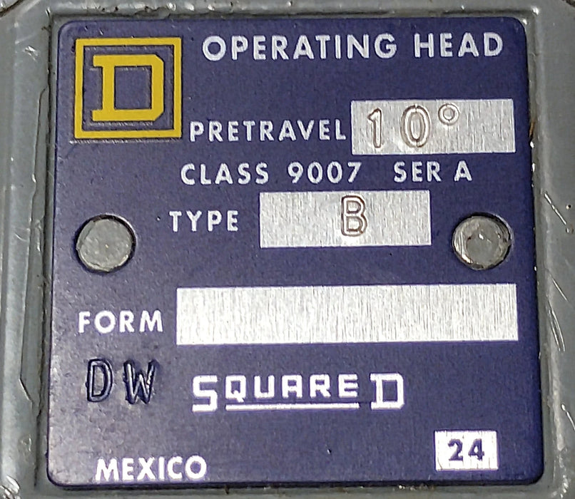 Square D 9007B Ser A Rotary Gear Limit Switch Actuator