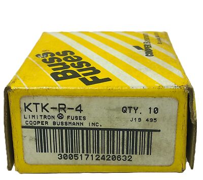 Bussmann KTK-R-4 600 V AC 4 A Fast-Acting Fuse