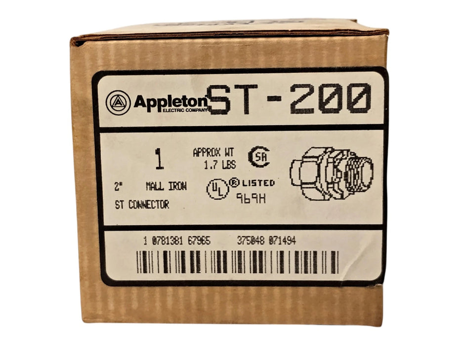 Appleton ST-200 2 in Liquidtight Flexible Metal Straight Conduit Connector