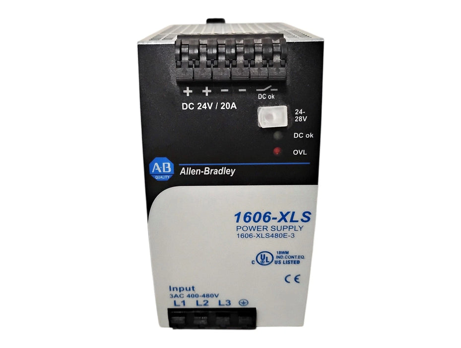 Allen-Bradley 1606-XLS480E-3 Ser A 380-480 V 3 PH 24-28 V DC PLC Power Supply