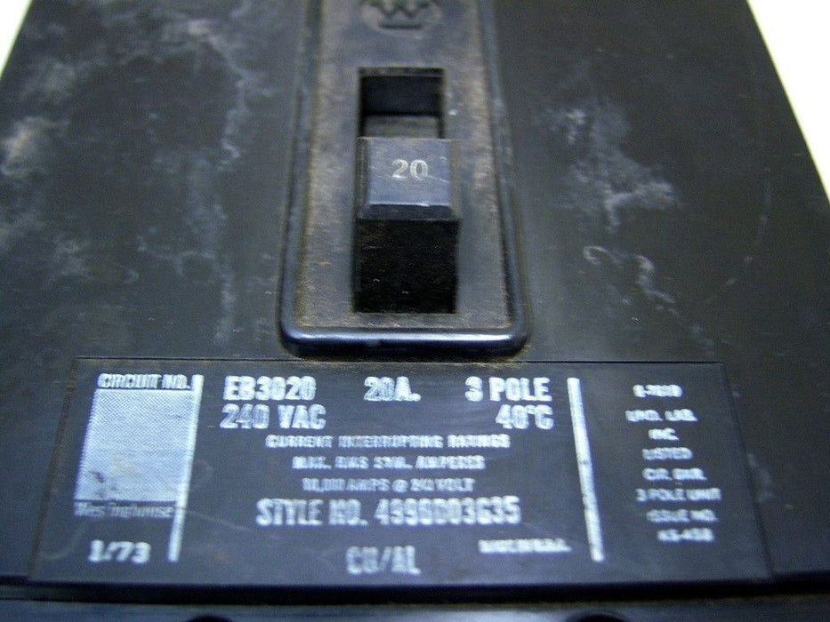 Westinghouse 20 Amp Circuit Breaker EB3020 20A