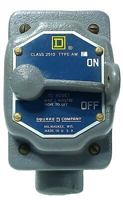 Square D 2510-AW-2 115/230 V AC 2 Pole Manual Starter in NEMA Type 4,5 Enclosure