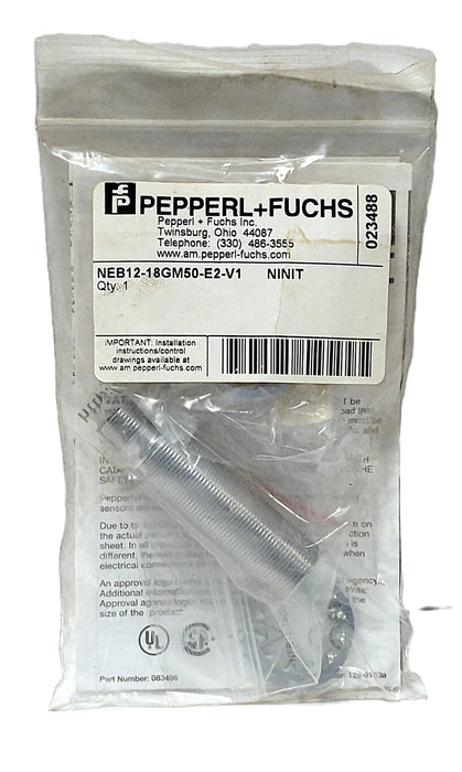 Pepperl Fuchs NEB12-18GM50-E2-V1 023488 10-30 V DC Inductive Proximity Sensor