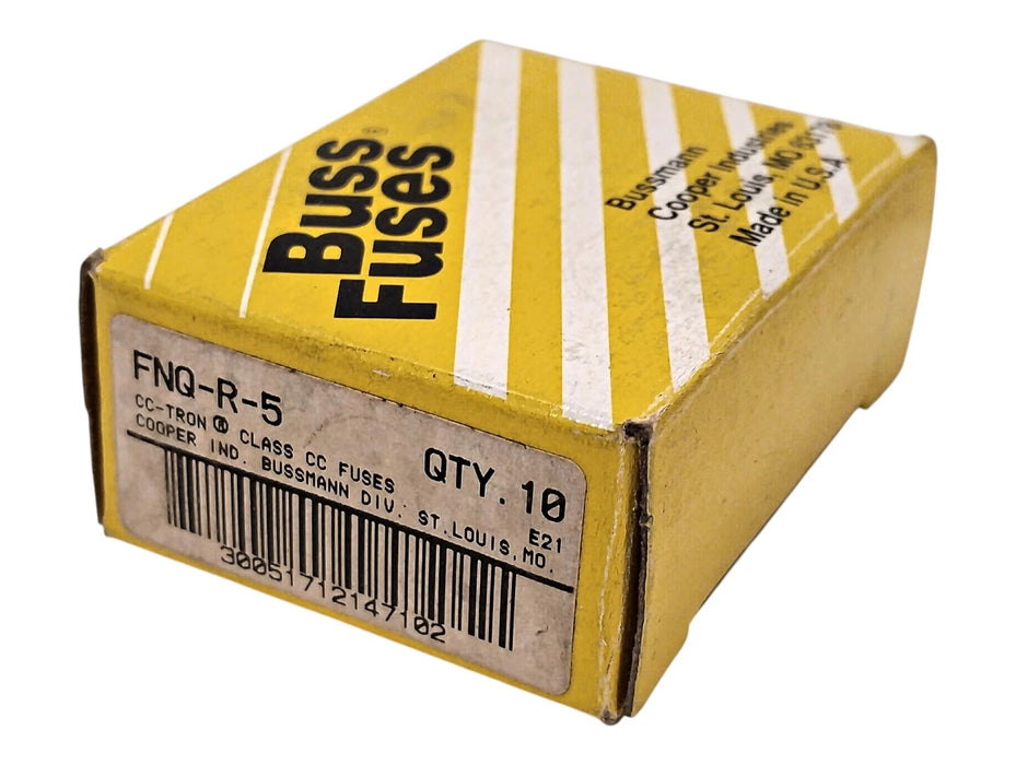 Bussmann FNQ-R-5 600 V AC 5 A Class CC Current-Limiting Time-Delay Fuses
