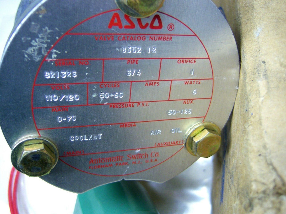 ASCO Solenoid Valve 8352-12 3/4" 110/120 50/60