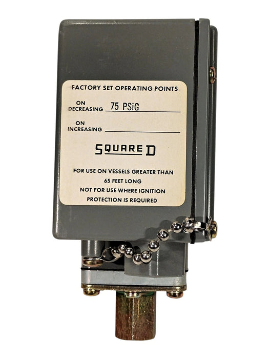 Square D 9012-GDW-5 Ser C 600 V AC/DC 3-150 psig Machine Tool Pressure Switch