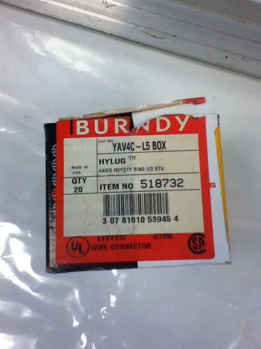 14 Burndy YAV4C-L5 Terminal Rings
