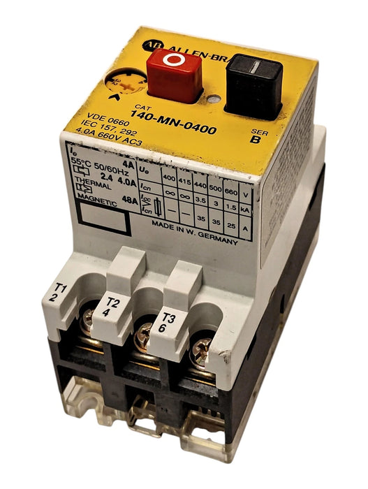 Allen-Bradley 140-MN-0400 Ser B 660 V AC 2.4-4.0 A Manual Starter