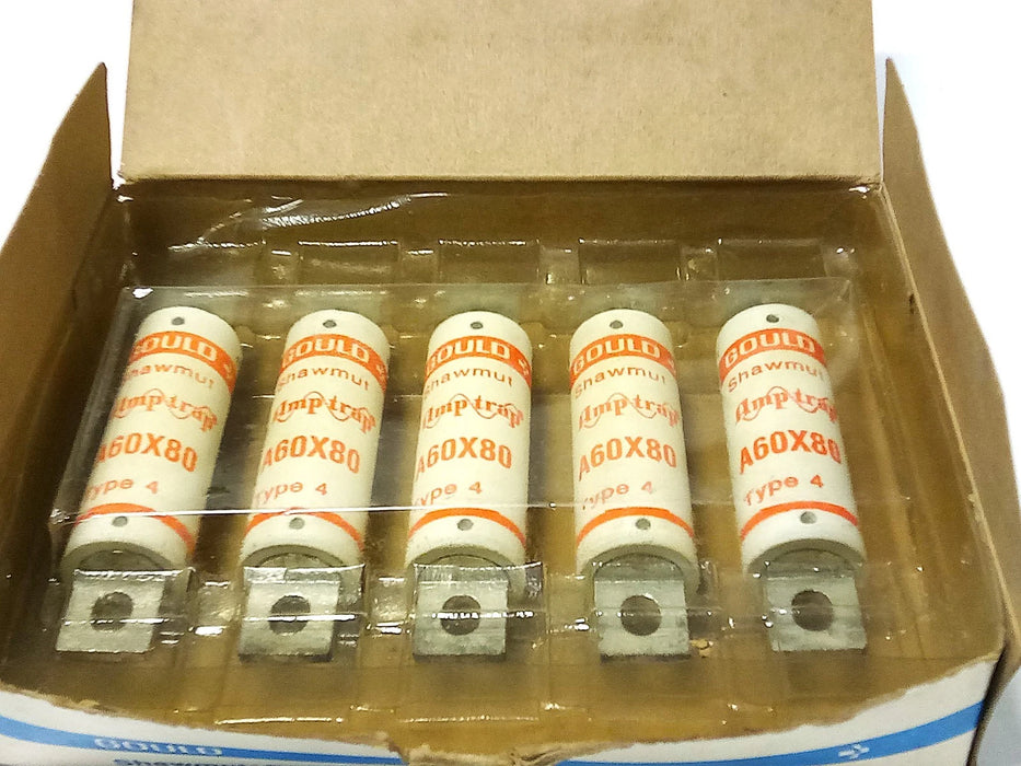 Ferraz Shawmut A60X80-4 Amp-Trap 600 V AC 80 A Type 4 Form 101 Fuse