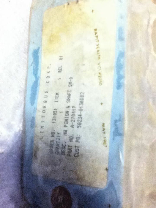 LIMITORQUE A-270419 PINION AND SHAFT