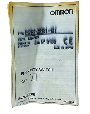 Omron E2E2-X2B1-M1 12-24 V DC Shielded Inductive Proximity Sensor