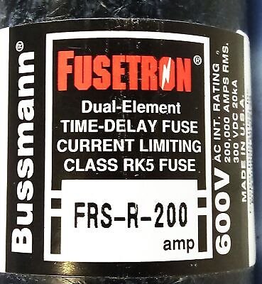 Bussmann FRS-R-200 FUSETRON 600V 200A Class RK5 Current-Limiting Time-Delay Fuse