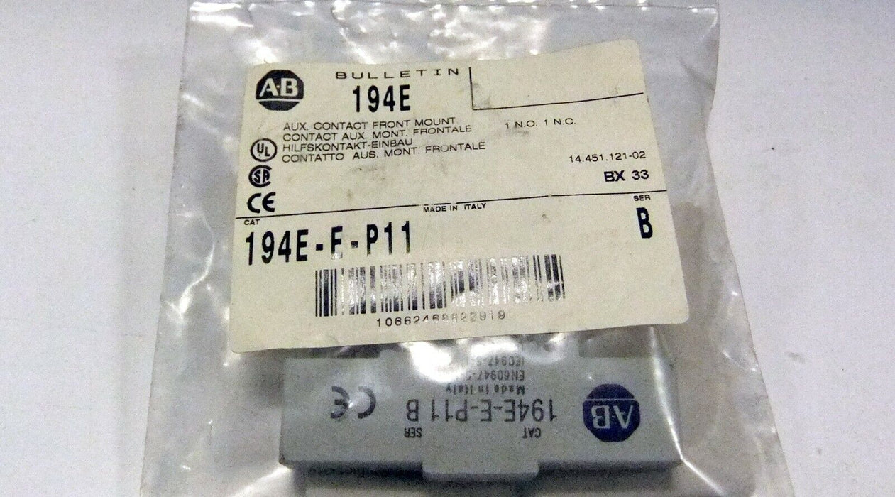 Allen-Bradley Auxiliary Contact 194E-E-P11