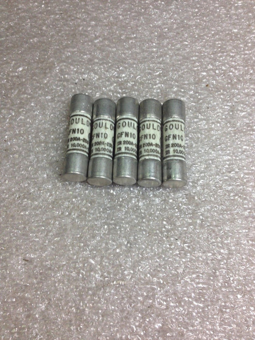 5 Gould Shawmut GFN10 Fuses