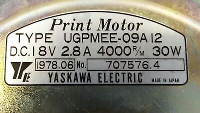 Yaskawa UGPMEE-09A12 18 VDC 2.8 A 4000 RPM 30 W Gearmotor