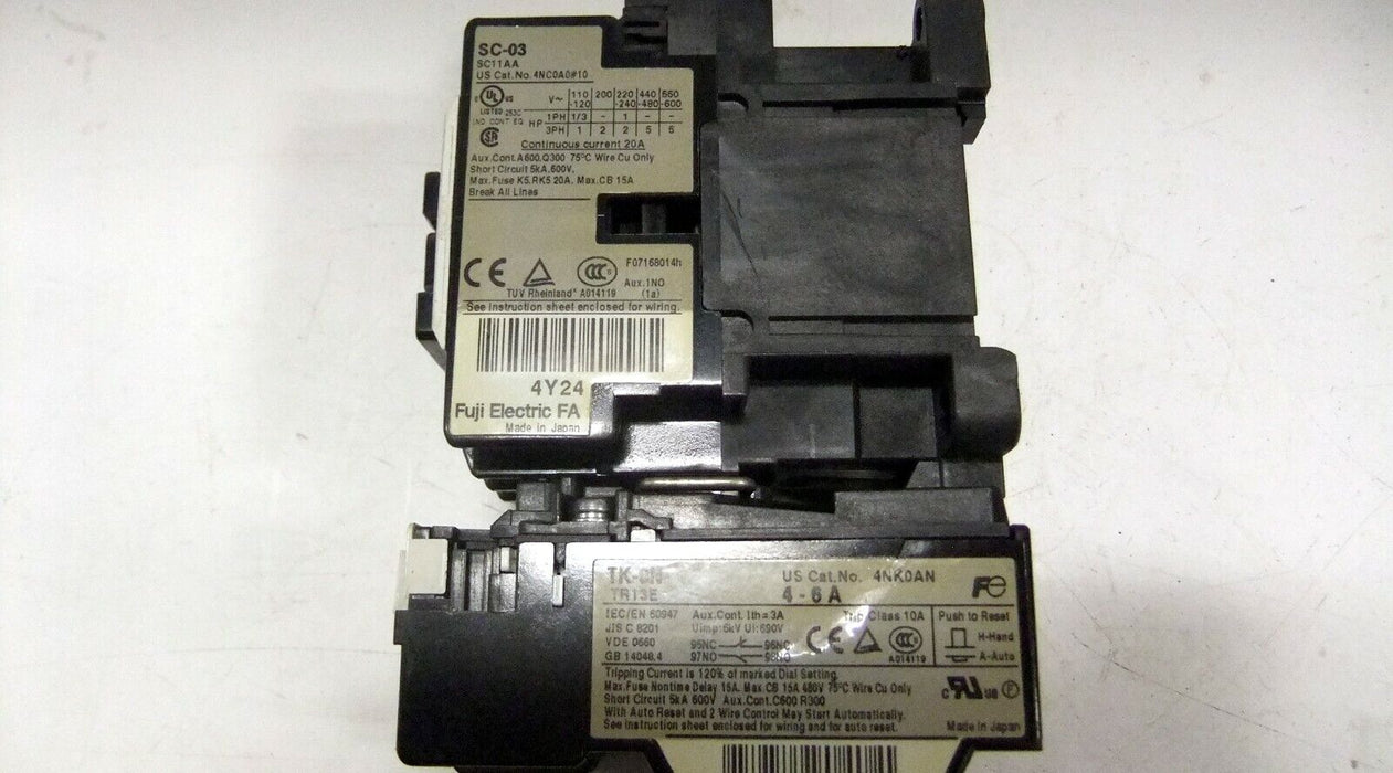 Fuji Contactor 1A SC-1-1-A-A w/TK-ON