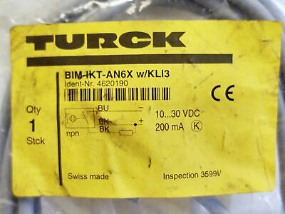 Turck BIM-IKT-AN6X W/KLI3 4620190 Cylinder Position Sensor