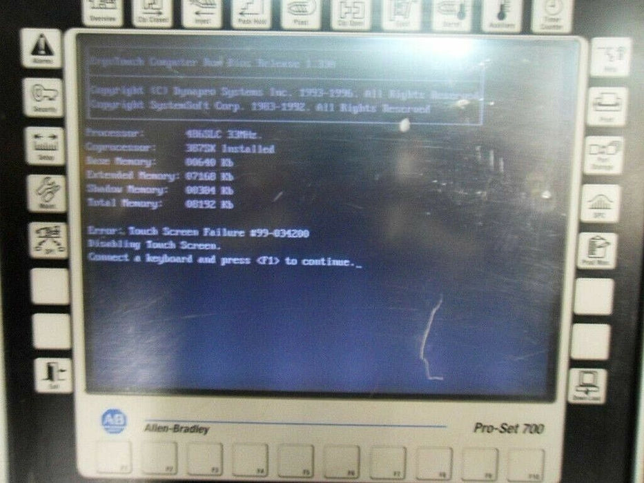 Allen-Bradley PRO-SET 700 6500-PS7DSP OPERATOR INTERFACE