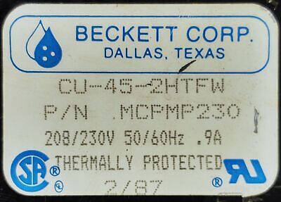Liebert Beckett CU45-2HTFW MCPMP230 mini-MATE Condensate Pump