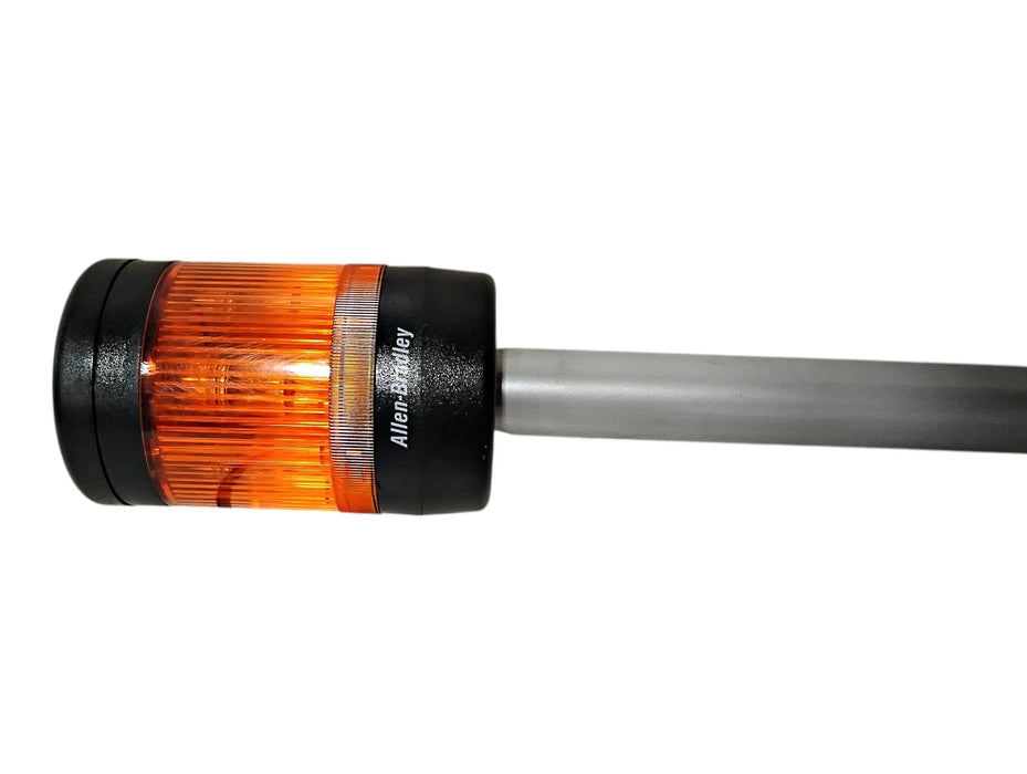 Allen-Bradley 855T-BPM40 40cm Stack Light Base w/ 855T-B24DN5 Steady Amber Light