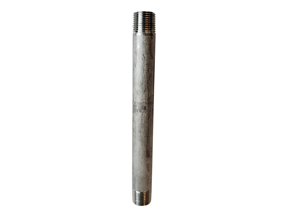 Merit Brass 4006-600 3/8" x 6" L MNPT Sch 40 304 Stainless Steel Pipe Nipple