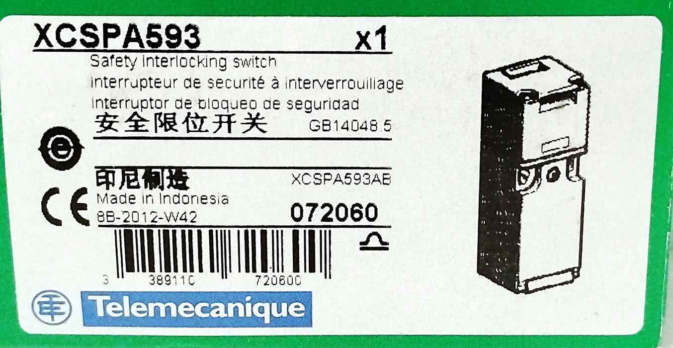 Telemecanique XCSPA593 240 V 3 A Safety Interlocking Switch